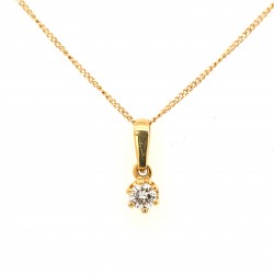 Pre Owned 18ct Diamond Pendant and Chain ZX548